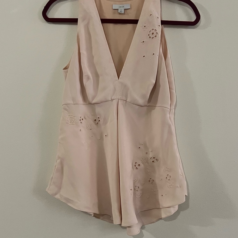 Joie Sleeveless Blouse with Eyelet Details NWOT